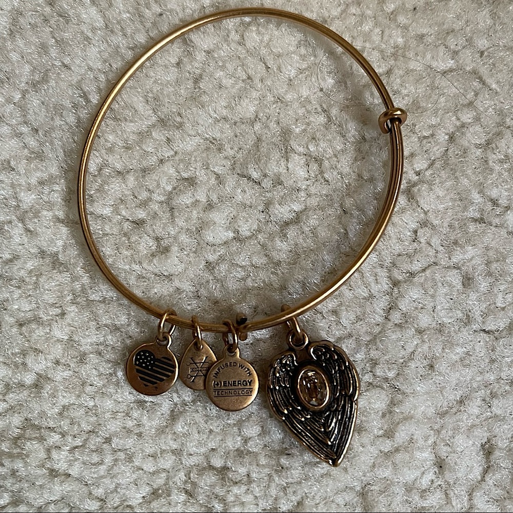 ALEX AND ANI Guardian Angel Wings Charm Bangle